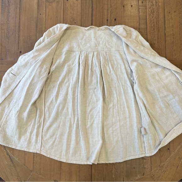 Soft Surroundings Jacket Cardigan Small Beige Linen Cotton Preppy Academia - Picture 5 of 10